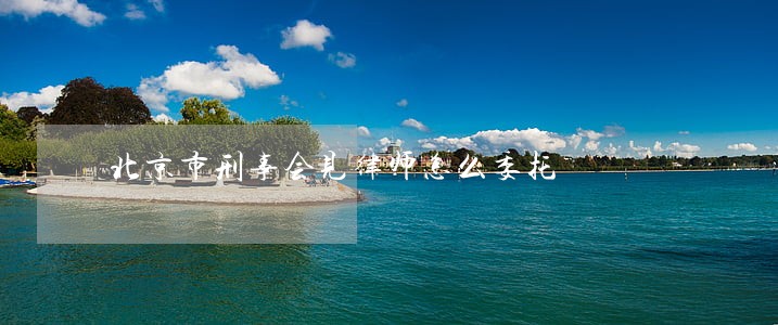 北京市刑事会见律师怎么委托 北京市刑事会见律师怎么委托