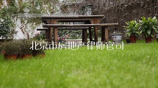 北京市房地产律师官司
