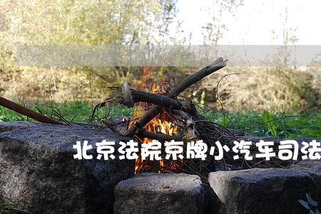 北京法院京牌小汽车司法处置 北京法院京牌小汽车司法处置