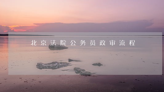 北京法院公务员政审流程 北京法院公务员政审流程