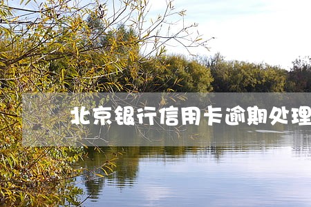 北京银行信用卡逾期处理 北京银行信用卡逾期处理