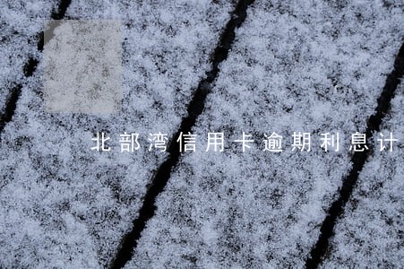 北部湾信用卡逾期利息计算 北部湾信用卡逾期利息计算