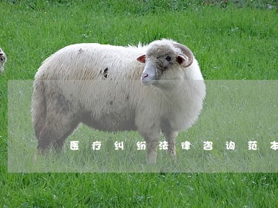 医疗纠纷法律咨询范本 医疗纠纷法律咨询范本