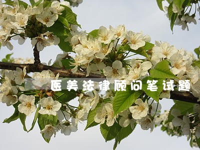 医美法律顾问笔试题 医美法律顾问笔试题
