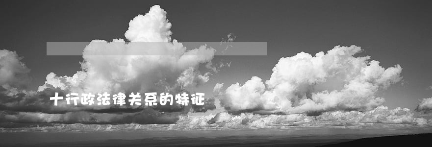 十行政法律关系的特征