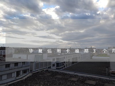 华夏信用卡逾期3个月后果 华夏信用卡逾期3个月后果