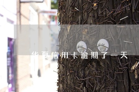 华夏信用卡逾期了一天 华夏信用卡逾期了一天