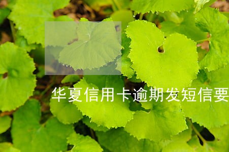 华夏信用卡逾期发短信要冻结财产 华夏信用卡逾期发短信要冻结财产