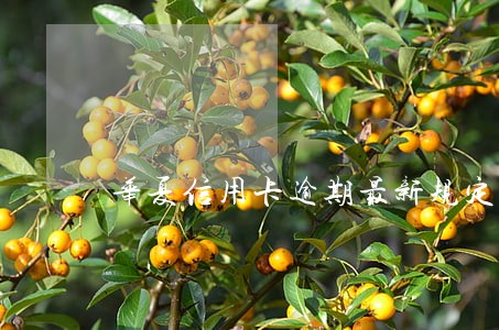 华夏信用卡逾期最新规定 华夏信用卡逾期最新规定