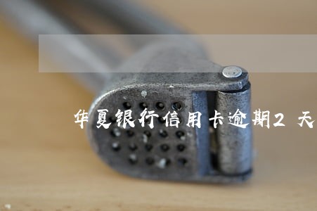 华夏银行信用卡逾期2天有事吗 华夏银行信用卡逾期2天有事吗