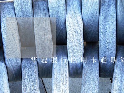 华夏银行信用卡逾期处理 华夏银行信用卡逾期处理