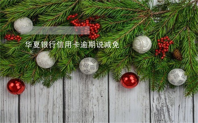华夏银行信用卡逾期说减免