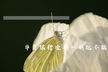 华夏银行逾期一期就不能刷卡 华夏银行逾期一期就不能刷卡