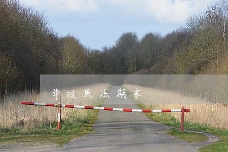 华政民法期末 华政民法期末