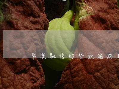 华澳融信的贷款逾期上征信吗 华澳融信的贷款逾期上征信吗
