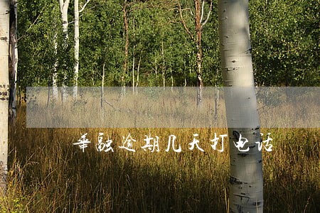 华融逾期几天打电话 华融逾期几天打电话