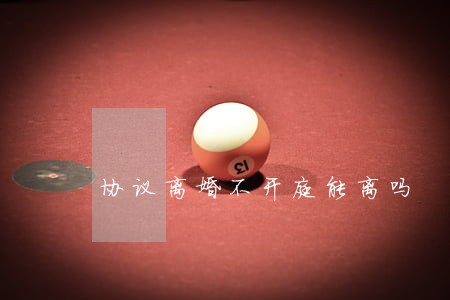 协议离婚不开庭能离吗 协议离婚不开庭能离吗