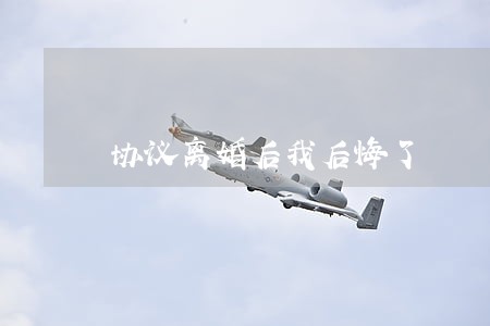 协议离婚后我后悔了 协议离婚后我后悔了