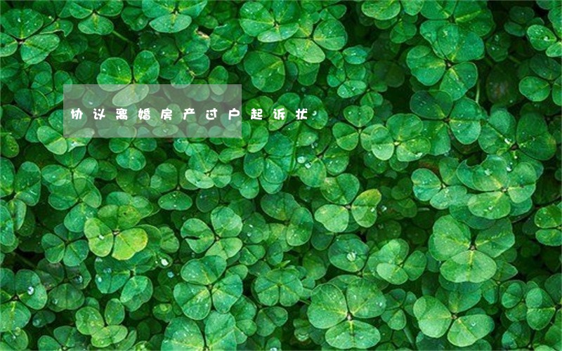 协议离婚房产过户起诉状 协议离婚房产过户起诉状