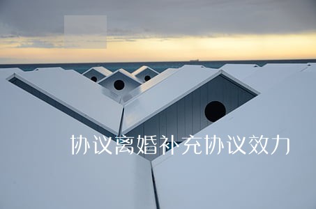 协议离婚补充协议效力 协议离婚补充协议效力