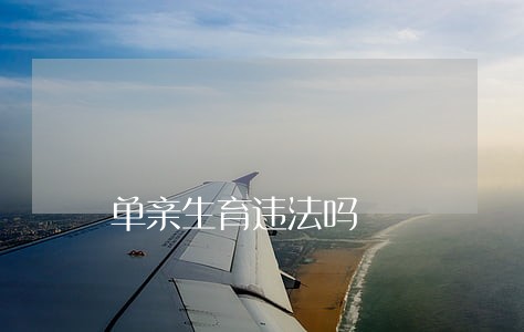 单亲生育违法吗 单亲生育违法吗