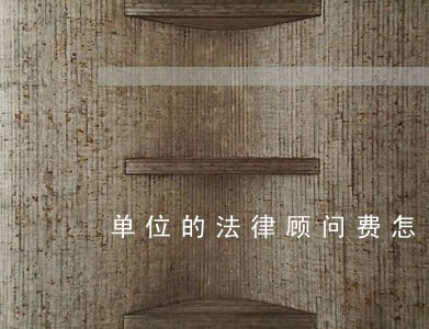 单位的法律顾问费怎么入账