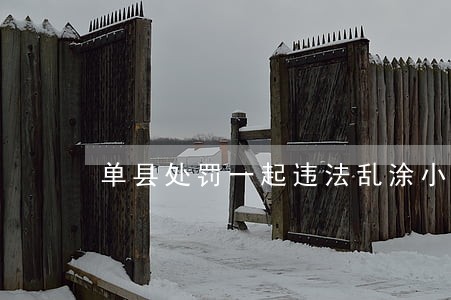 单县处罚一起违法乱涂小广告行为 单县处罚一起违法乱涂小广告行为