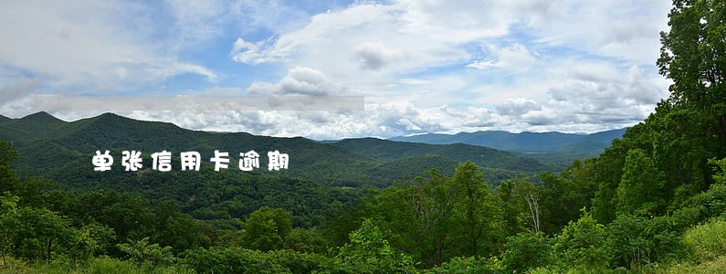 单张信用卡逾期 单张信用卡逾期