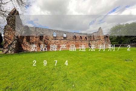 卖贴牌产品违法判刑/2023020452974 卖贴牌产品违法判刑/2023020452974
