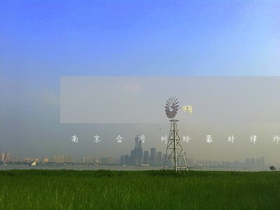 南京合同纠纷最好律师 南京合同纠纷最好律师