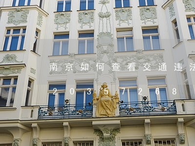 南京如何查看交通违法的照片/2023020357268 南京如何查看交通违法的照片/2023020357268