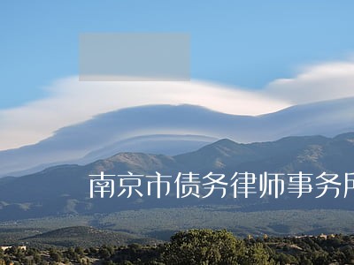 南京市债务律师事务所收费标准 南京市债务律师事务所收费标准