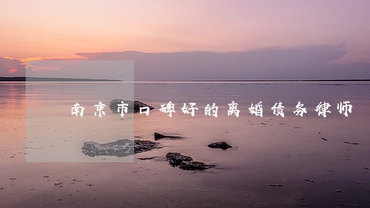 南京市口碑好的离婚债务律师 南京市口碑好的离婚债务律师