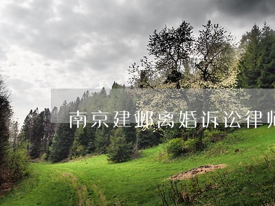 南京建邺离婚诉讼律师哪个好 南京建邺离婚诉讼律师哪个好