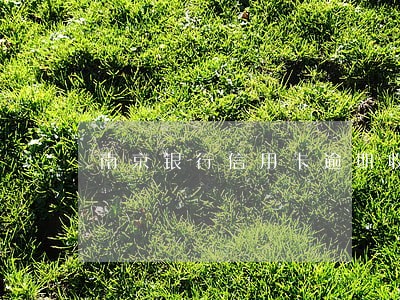南京银行信用卡逾期收费 南京银行信用卡逾期收费
