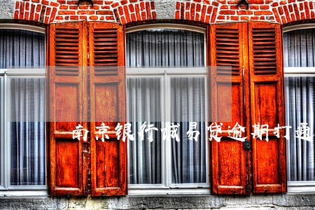 南京银行诚易贷逾期打通宵录 南京银行诚易贷逾期打通宵录