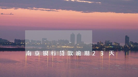 南京银行贷款逾期23天 南京银行贷款逾期23天