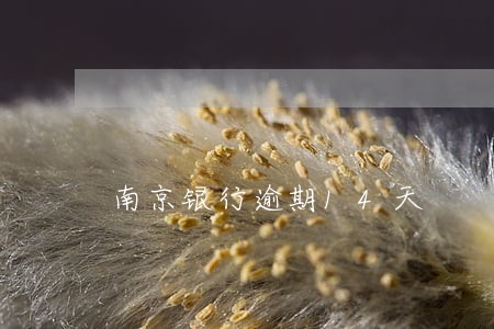 南京银行逾期14天 南京银行逾期14天