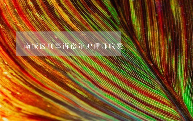 南城区刑事诉讼辩护律师收费 南城区刑事诉讼辩护律师收费