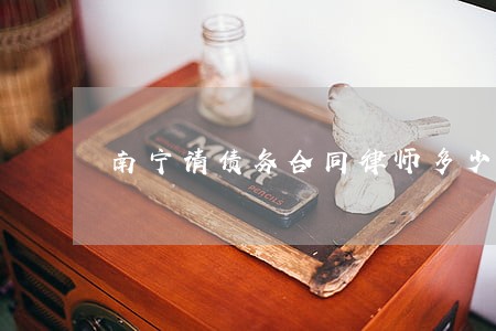 南宁请债务合同律师多少钱 南宁请债务合同律师多少钱
