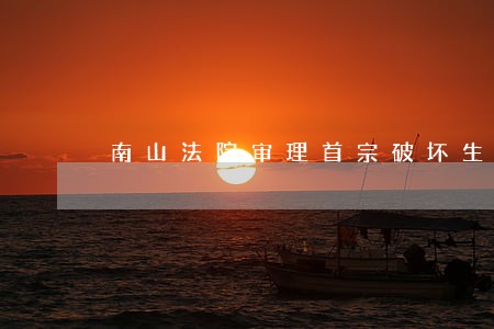 南山法院审理首宗破坏生态环境 南山法院审理首宗破坏生态环境
