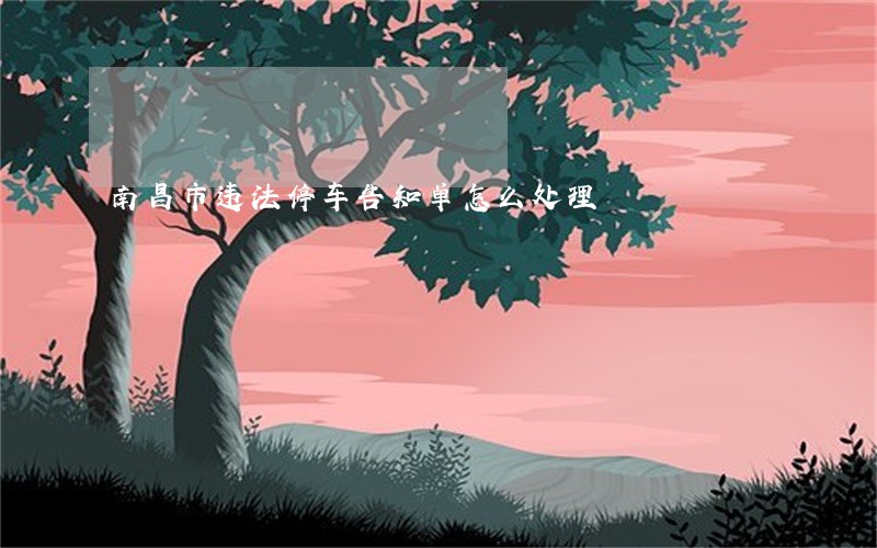 南昌市违法停车告知单怎么处理 南昌市违法停车告知单怎么处理