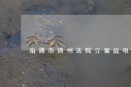南通市通州法院立案庭电话号码 南通市通州法院立案庭电话号码