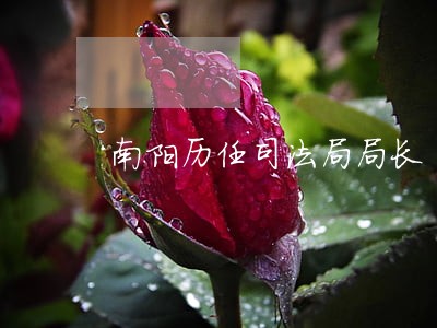 南阳历任司法局局长 南阳历任司法局局长