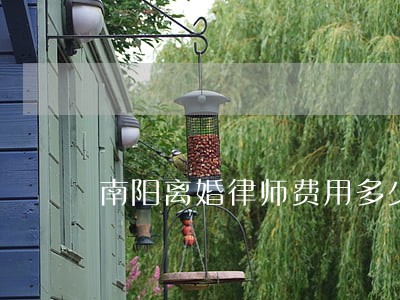 南阳离婚律师费用多少 南阳离婚律师费用多少