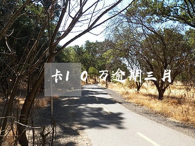 卡10万逾期三月