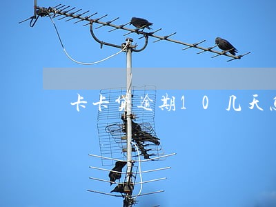 卡卡贷逾期10几天怎么办 卡卡贷逾期10几天怎么办