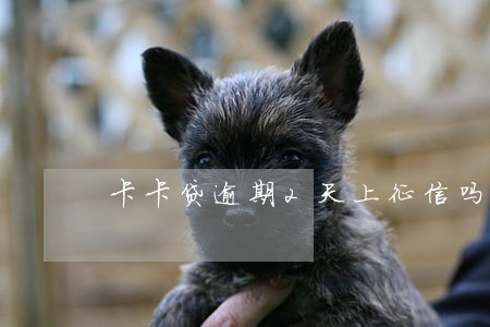 卡卡贷逾期2天上征信吗 卡卡贷逾期2天上征信吗