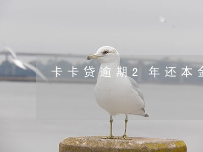 卡卡贷逾期2年还本金 卡卡贷逾期2年还本金