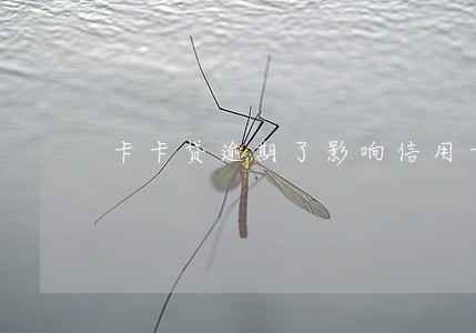 卡卡贷逾期了影响信用卡吗 卡卡贷逾期了影响信用卡吗